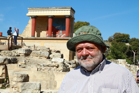 20160424_309 GR, Kreta, Knossos, Saeulenhalle mit dem Stier-Fresko, Klaus.JPG